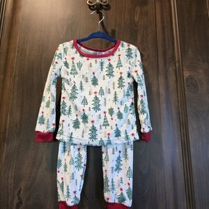 Festive Tree Print Kids Pajamas